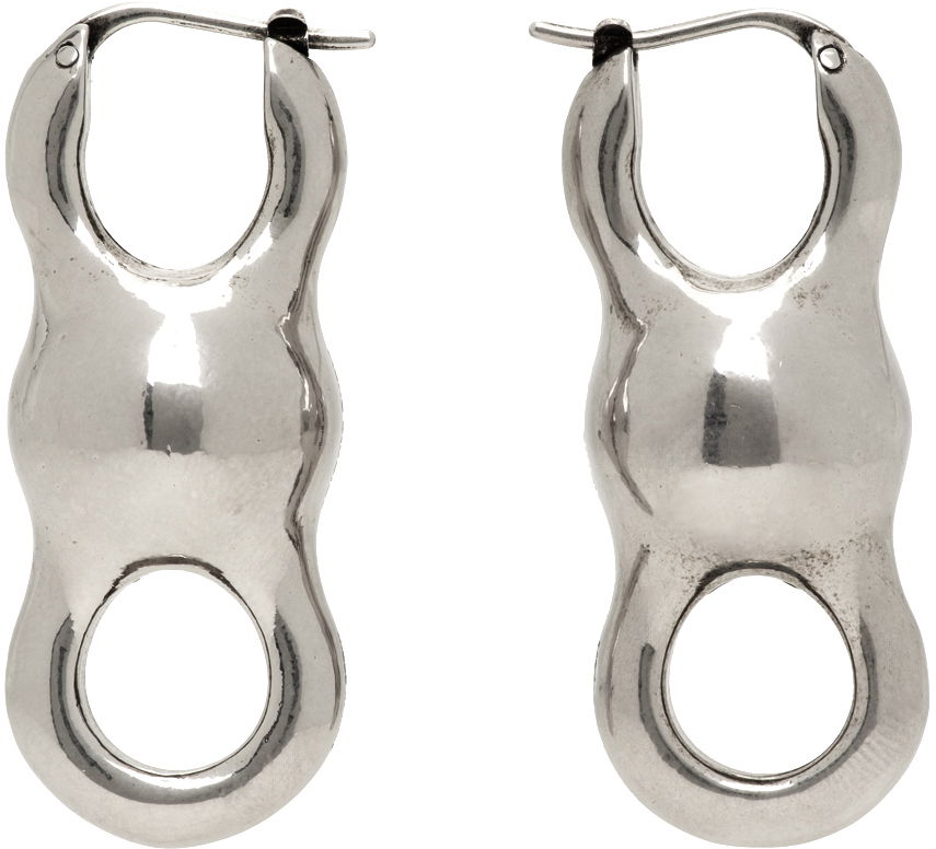 Šperky Acne Studios Silver Agoflus Ball Earrings Šedá | C50401-, 0