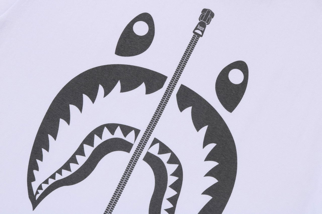 Košeľa BAPE Bape Pigment Shark Tee White Biela | 001TEJ301023M-WHT, 1