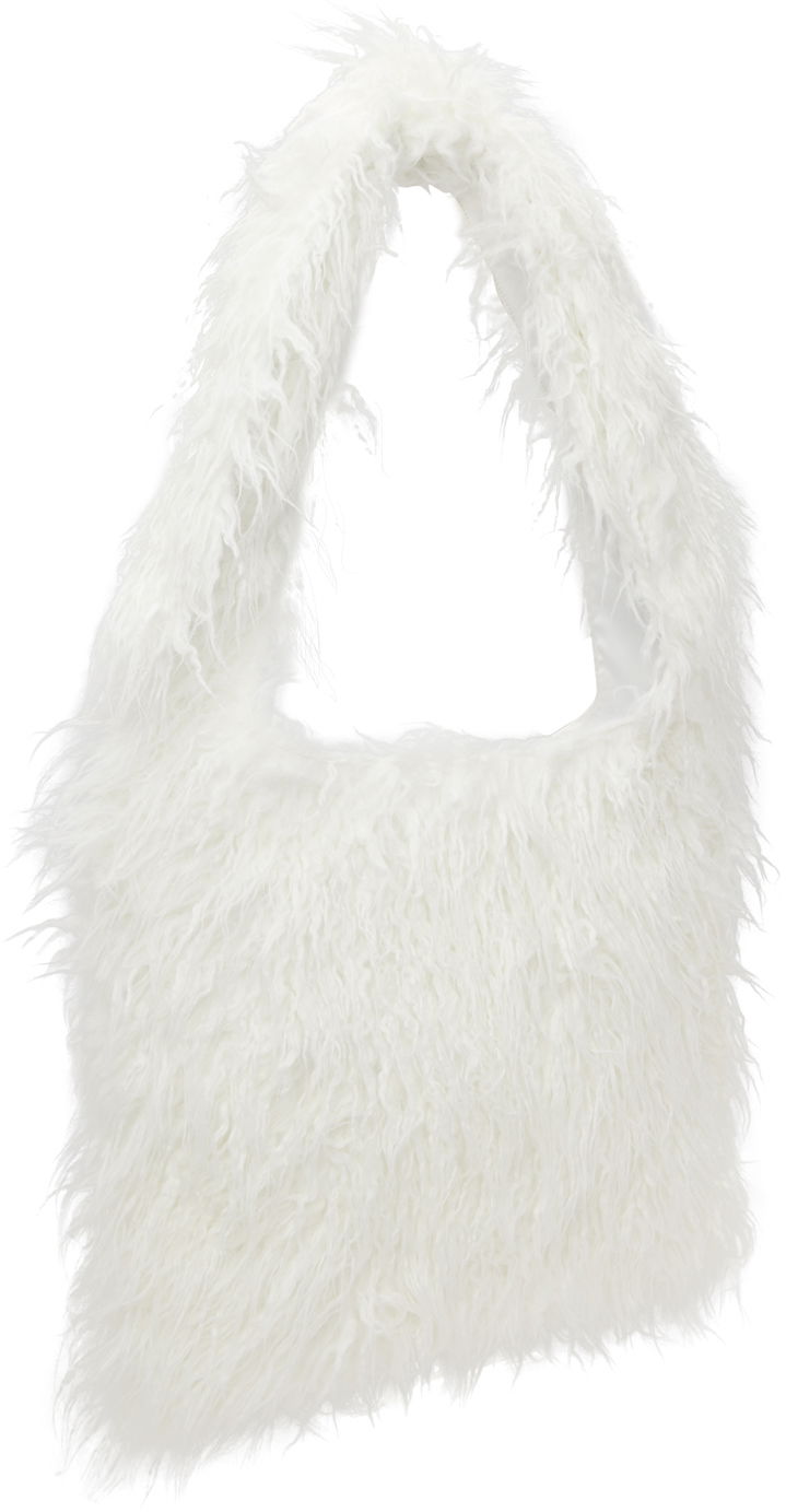 Taška cez rameno We11done We11done Faux-Fur Shoulder Bag Biela | WD-AB3-22-473-U-WH, 1