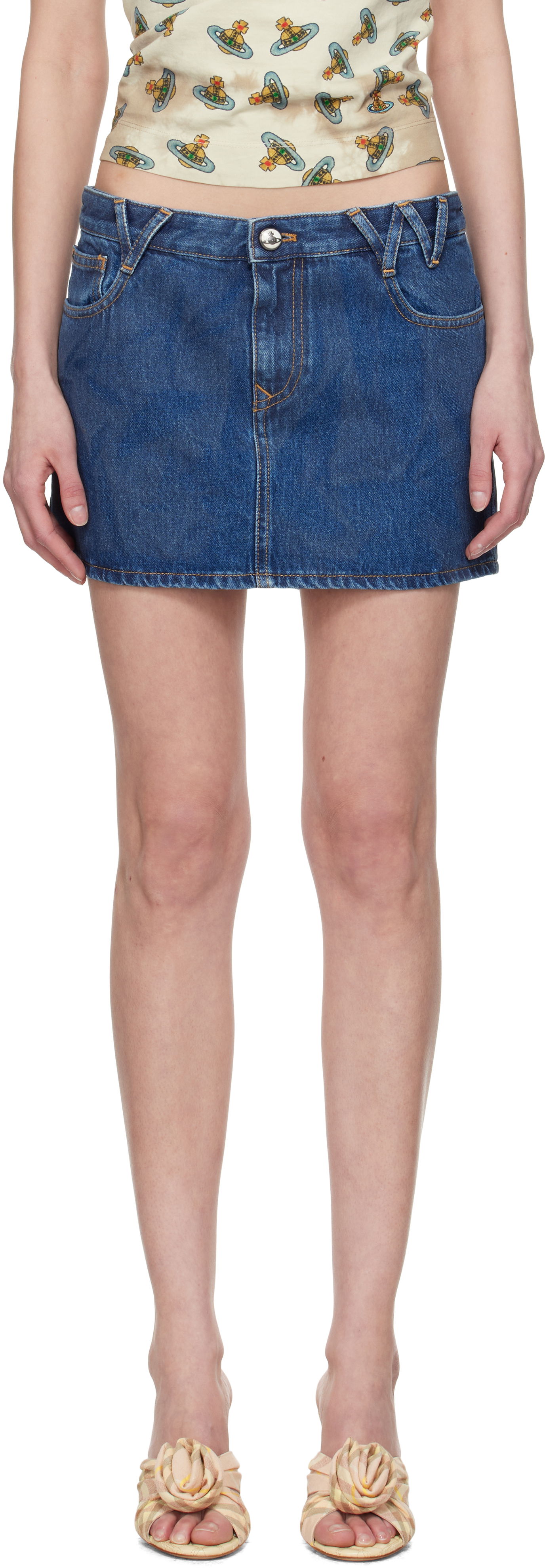 Sukňa Vivienne Westwood Vivienne Westwood Denim Miniskirt Modrá | 19030012-W014L-, 0