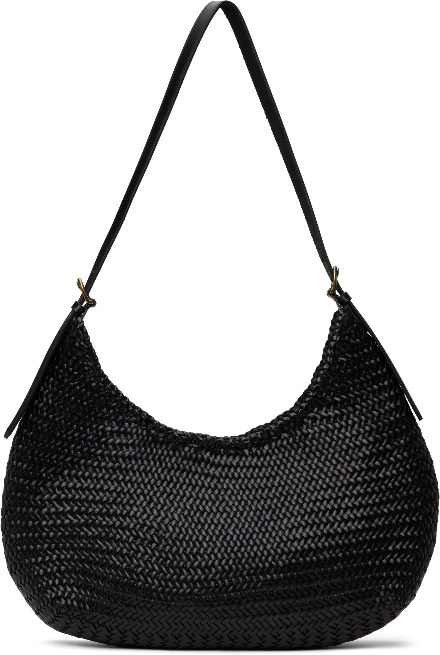 Taška cez rameno Dragon Diffusion Dragon Diffusion Luna Piena Woven Shoulder Bag Čierna | 8022, 0