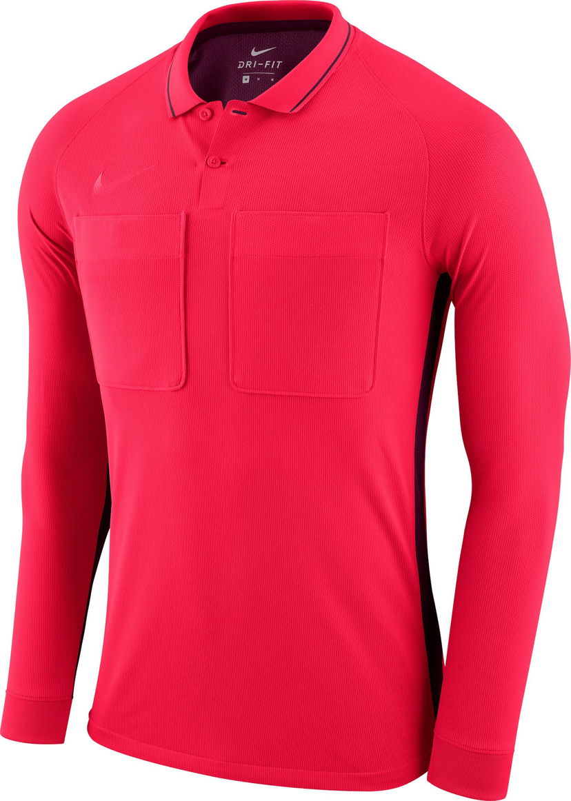 Polo tričko Nike Performance Long-Sleeve Referee Polo Shirt with Pockets Červená | aa0736-653