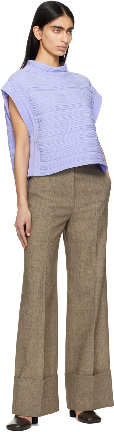 Sveter Pleats Please Issey Miyake Pleats Please Issey Miyake Crepe Knit Top Fialová | PP56KE821, 3