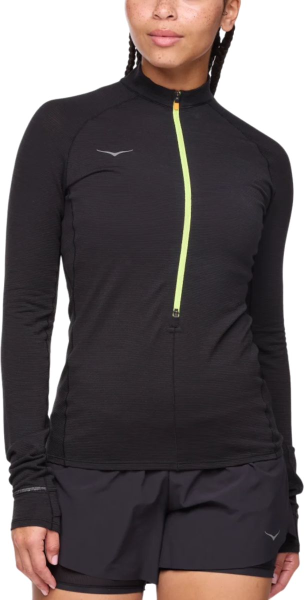 Mikina Hoka One One Hoka BaseZip Long Sleeve Čierna | 1156112-blk, 0