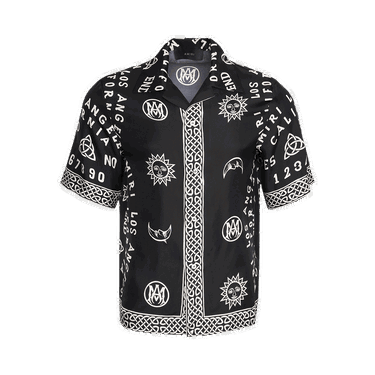 Košeľa AMIRI Ouija Board Bowling Shirt Čierna | PS23MSS008 001 BLAC, 0