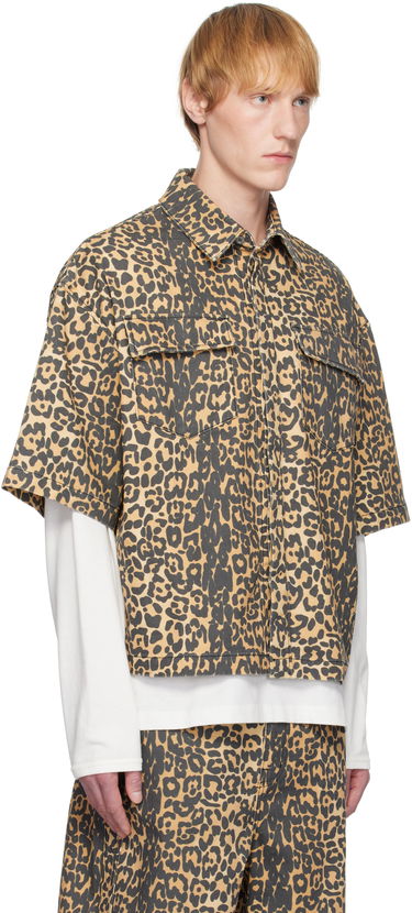 Košeľa Rhude Rhude Leopard Boxy Work Denim Shirt Béžová | RHSS25SR05012, 1