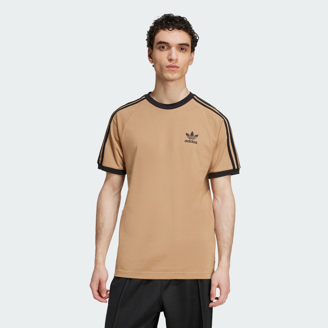 Tričko adidas Performance Adicolor Classics 3-Stripes Tee Hnedá | JY1370, 0