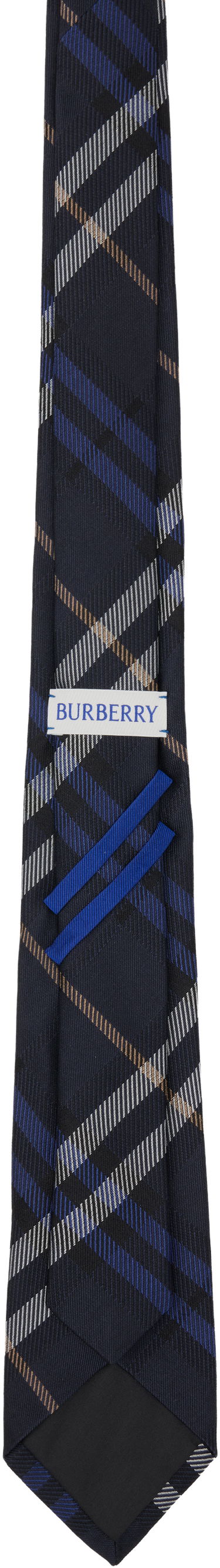 Doplnky Burberry Burberry Check Silk Tie Navy | 8110978, 1