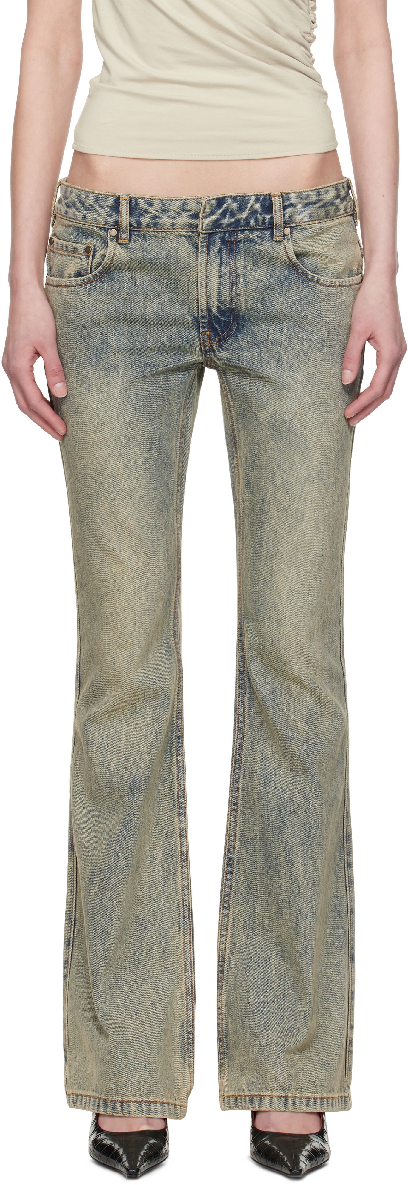 Džínsy Entire Studios Entire Studios Slim-Flared Jeans Modrá | ES2589SW, 0