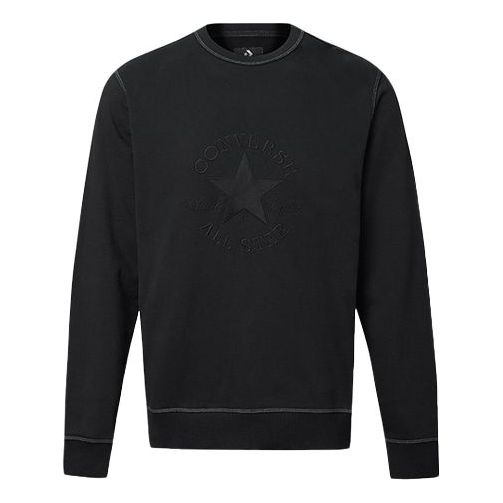 Sveter Converse Converse Logo Round Neck Pullover Čierna | 10020819-001