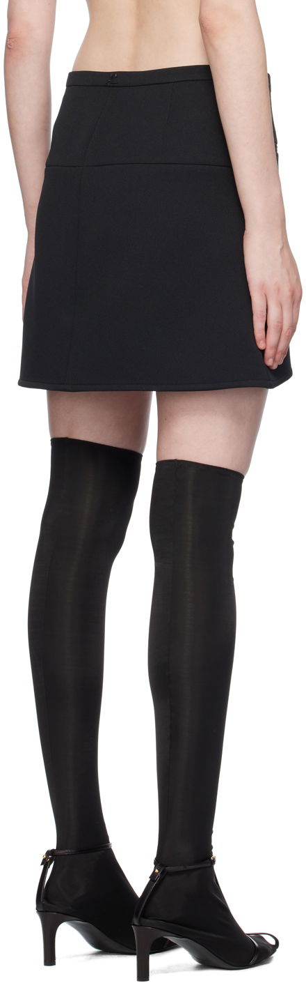 Ellipse Black Scuba Mini Skirt