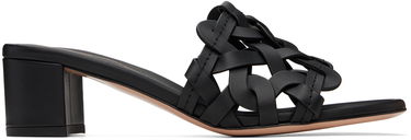 Tenisky a topánky Gianvito Rossi Amalfi Woven Leather Heeled Sandals Čierna | G10025-45RIC-CLN, 0