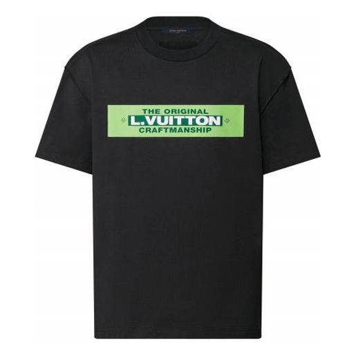 Tričko Louis Vuitton Short Sleeve T-Shirt with Graphic Print Čierna | 1A9T6Y