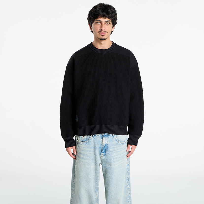 トップス Y-3 W CLASSIC SHEER KNIT CREW SWEATER Y-3 Adidas Y3 Classic Sheer Knit Crew Neck Sweater In Black