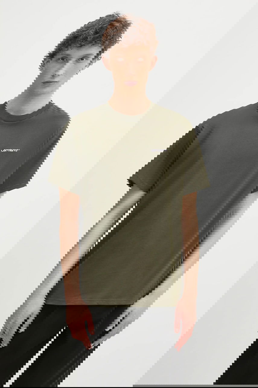 Tričko Carhartt WIP S/S Script Embroidery T-Shirt Zelené | I030435.2QHXX, 0