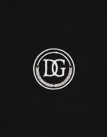 Tričko Dolce & Gabbana Short-sleeved T-shirt With Dg Embroidery Čierna | G8RN8ZG7M8XB0665, 3