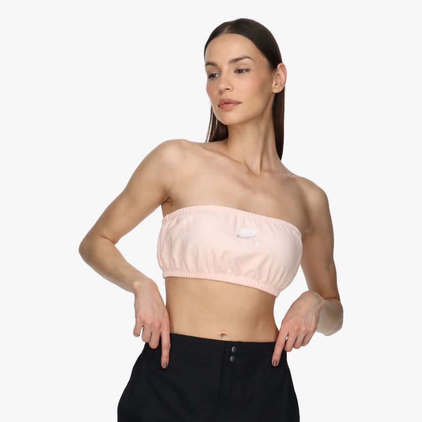 Tričká a tielka Nike W NSW AIR PIQUE TOP BANDEAU Béžová | DM6460-610