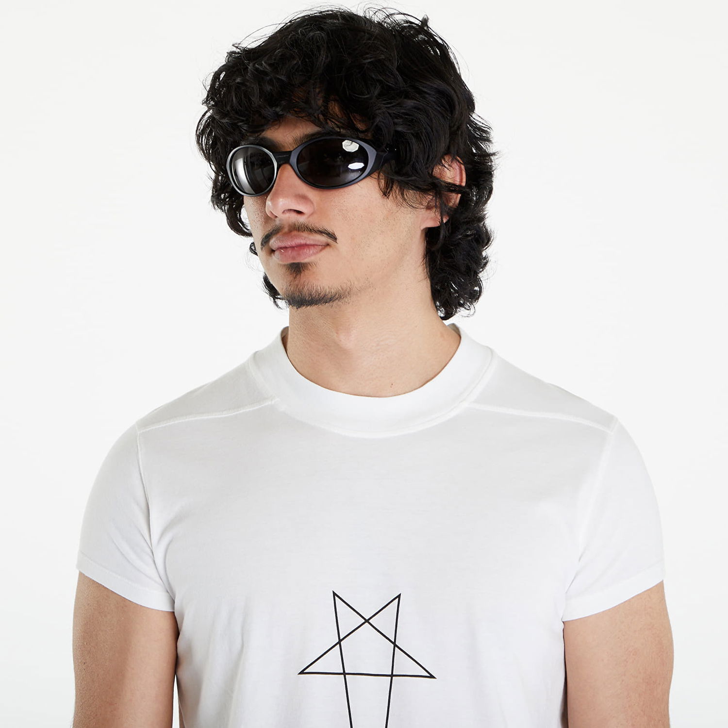 Tričko Rick Owens DRKSHDW Small Level T-Shirt Milk/ Black Biela | DU01D1258 RNEP3 1109, 1
