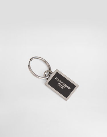 Náušnice Dolce & Gabbana Dolce & Gabbana Logo Enamel Creole Earrings Metalická | WER1D1W1111G7657, 2