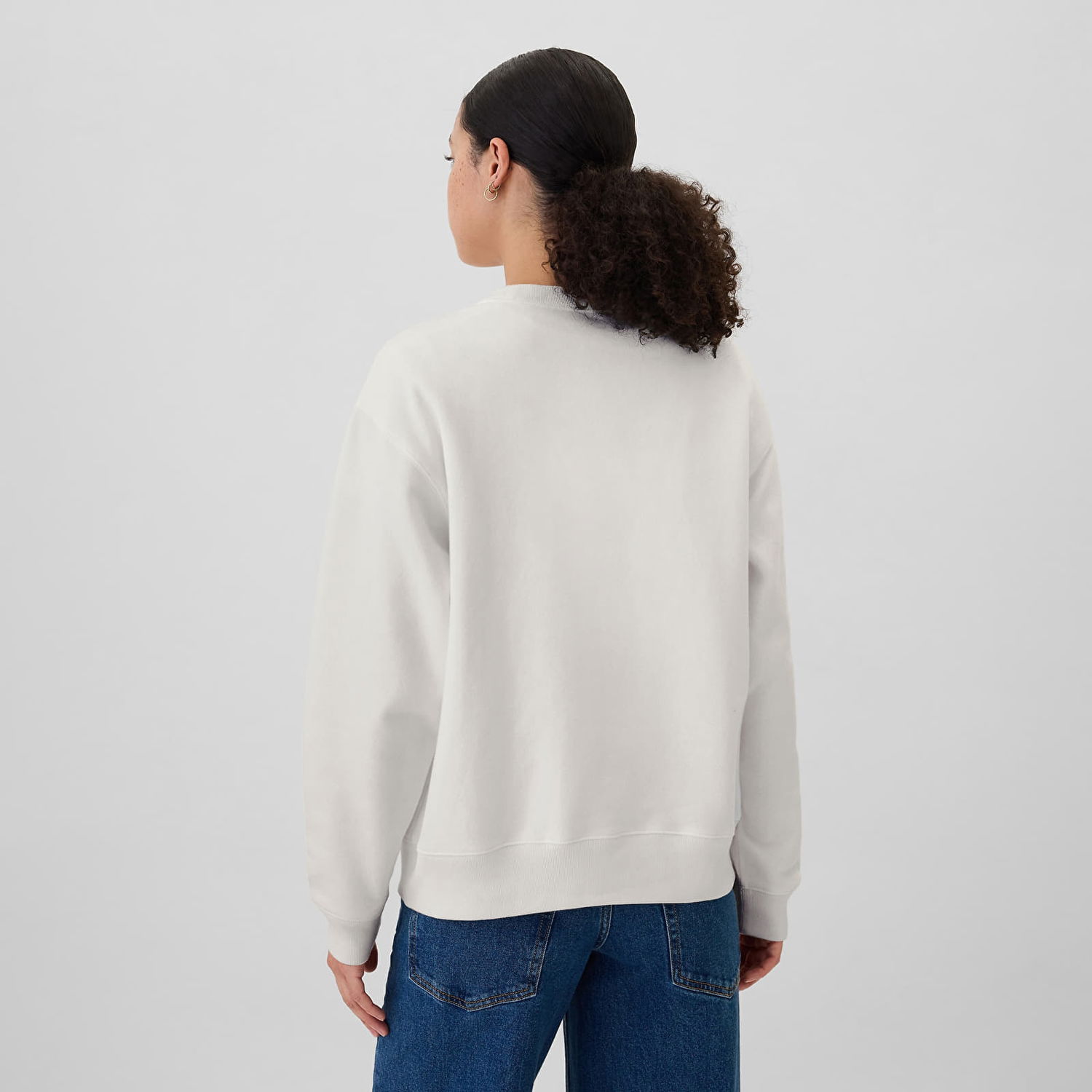 Mikina GAP Logo Crew White Rhinestone Biela | 554936-35, 1