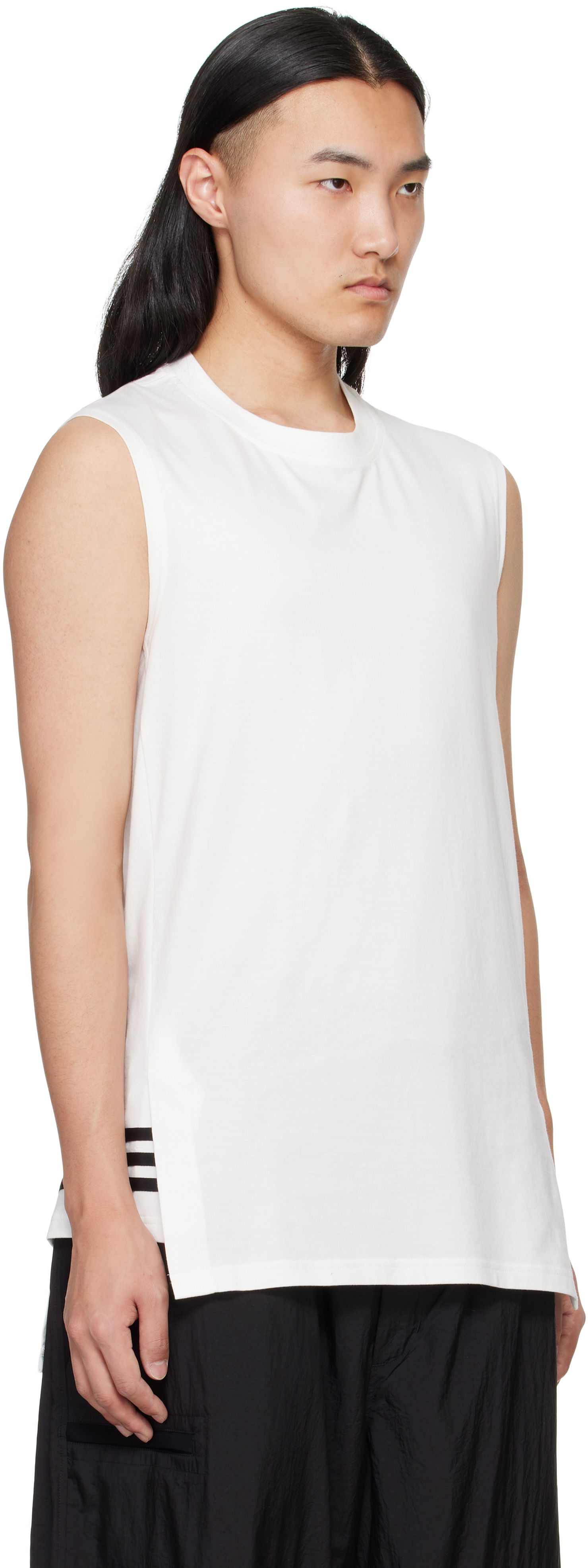 Tielko Y-3 Y-3 3-Stripes Tank Top Biela | JM7844, 1
