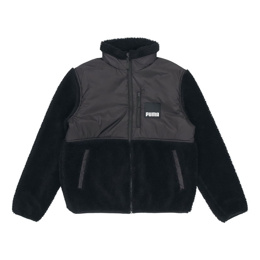 Bunda Puma Sherpa Stand Collar Logo Jacket Čierna | 846325-01