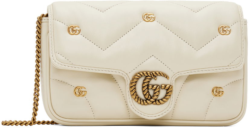 Taška cez rameno Gucci GG Marmont Mini Bag "Off-White" Biela | 768293 AACPG