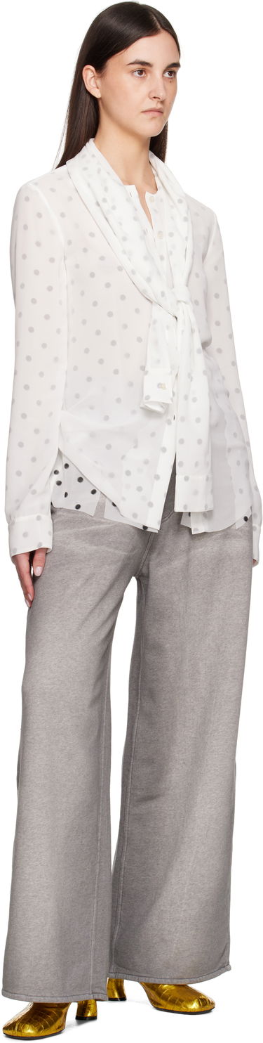 Košeľa Acne Studios Acne Studios Layered Polka Dot Blouse Biela | AC0721-, 3