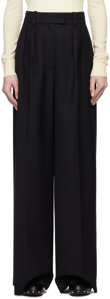 Nohavice Anine Bing Anine Bing Lou Wide Leg Trousers Čierna | A-03-10389-BLK26, 0