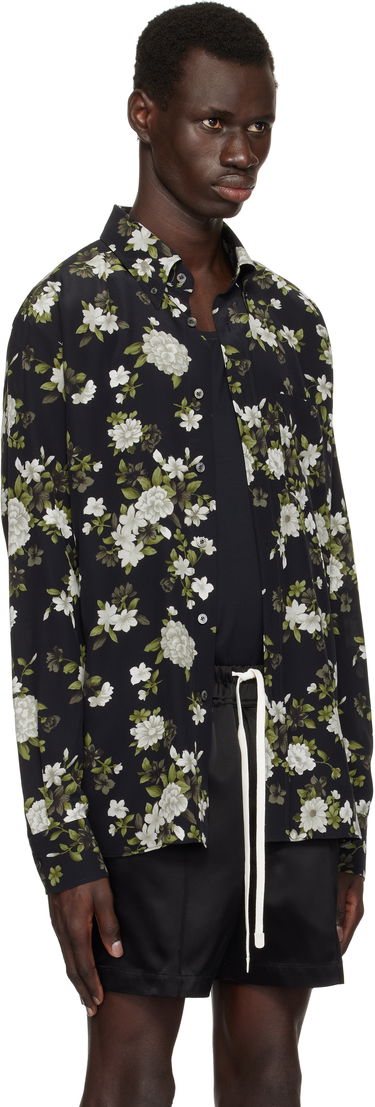 Košeľa Tom Ford Tom Ford Crepe De Chine Floral Print Fluid Fit Shirt Čierna | HRO003-FMS043S25, 1