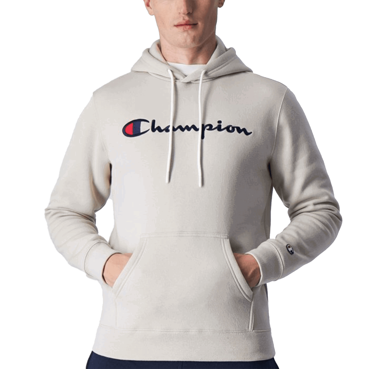 Mikina Champion Pullover Hoodded Sweatshirt with Kangaroo Pocket Béžová | 220253-ES057, 0
