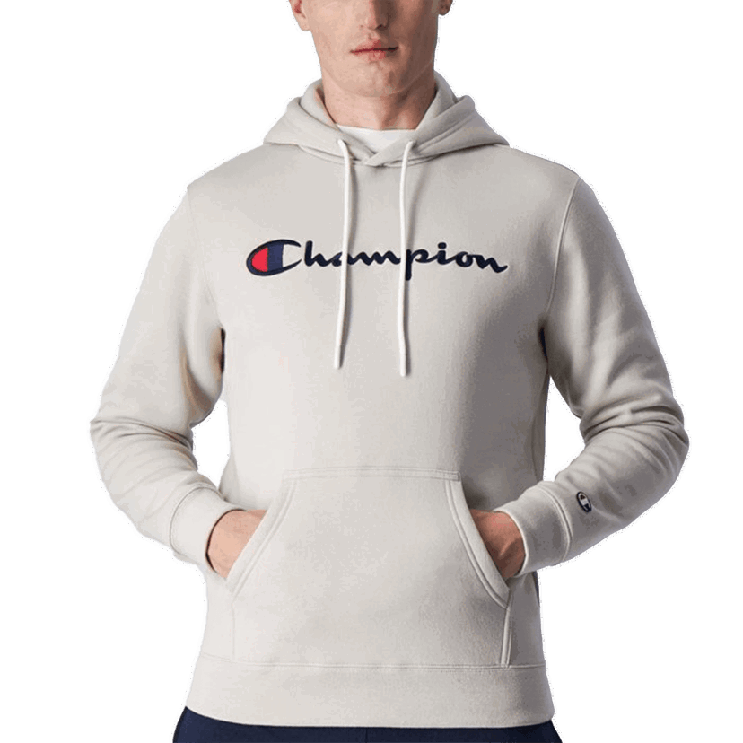 Mikina Champion Pullover Hoodded Sweatshirt with Kangaroo Pocket Béžová | 220253-ES057
