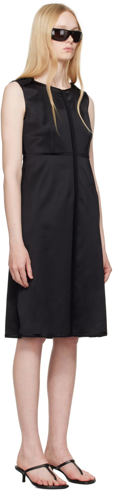 Šaty Maison Margiela MM6 Maison Margiela Satin Stretch Midi Dress Čierna | S62DA0048 M35143, 1