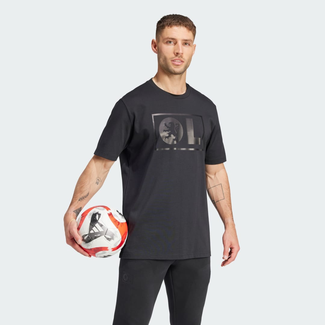 Tričko adidas Performance Olympique Lyonnais Seasonal Čierna | IT4225, 1