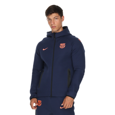 Mikina Nike FC Barcelona Tech Fleece Full Zipp Winter Ready Hoodie 3R Navy | HQ1829-411, 0