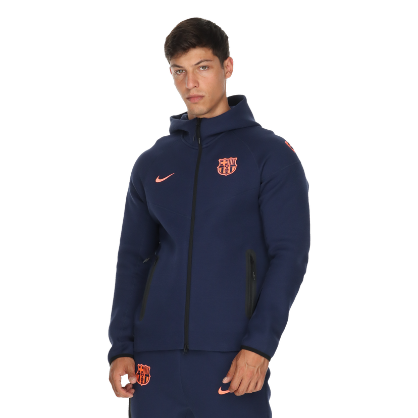 Mikina Nike FC Barcelona Tech Fleece Full Zipp Winter Ready Hoodie 3R Navy | HQ1829-411