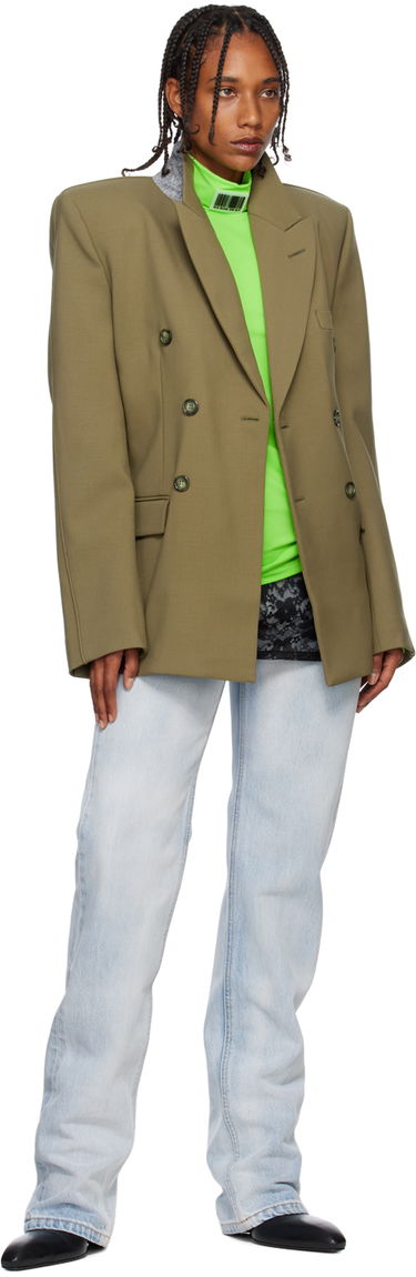Bunda VETEMENTS VTMNTS Double-Breasted Blazer Zelené | VL14JA640K, 3