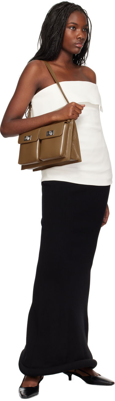 Taška cez rameno BY FAR BY FAR Billy Double Pocket Shoulder Bag Hnedá | MWBSB024LL002BR044PL, 3