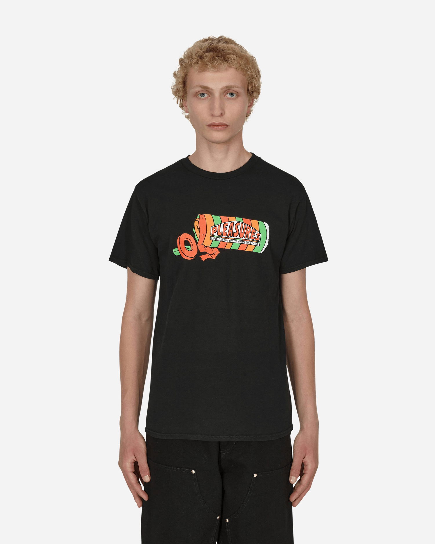 Tričko Pleasures Suck Washed T-Shirt Čierna | P22SU035 BLACK, 0