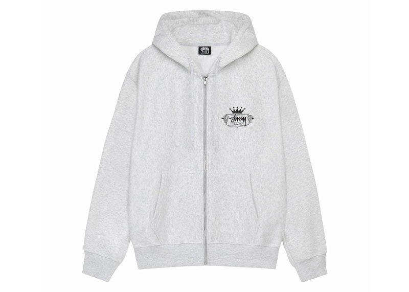Mikina Stüssy Stussy Zip Hoodie Šedá | 1975028