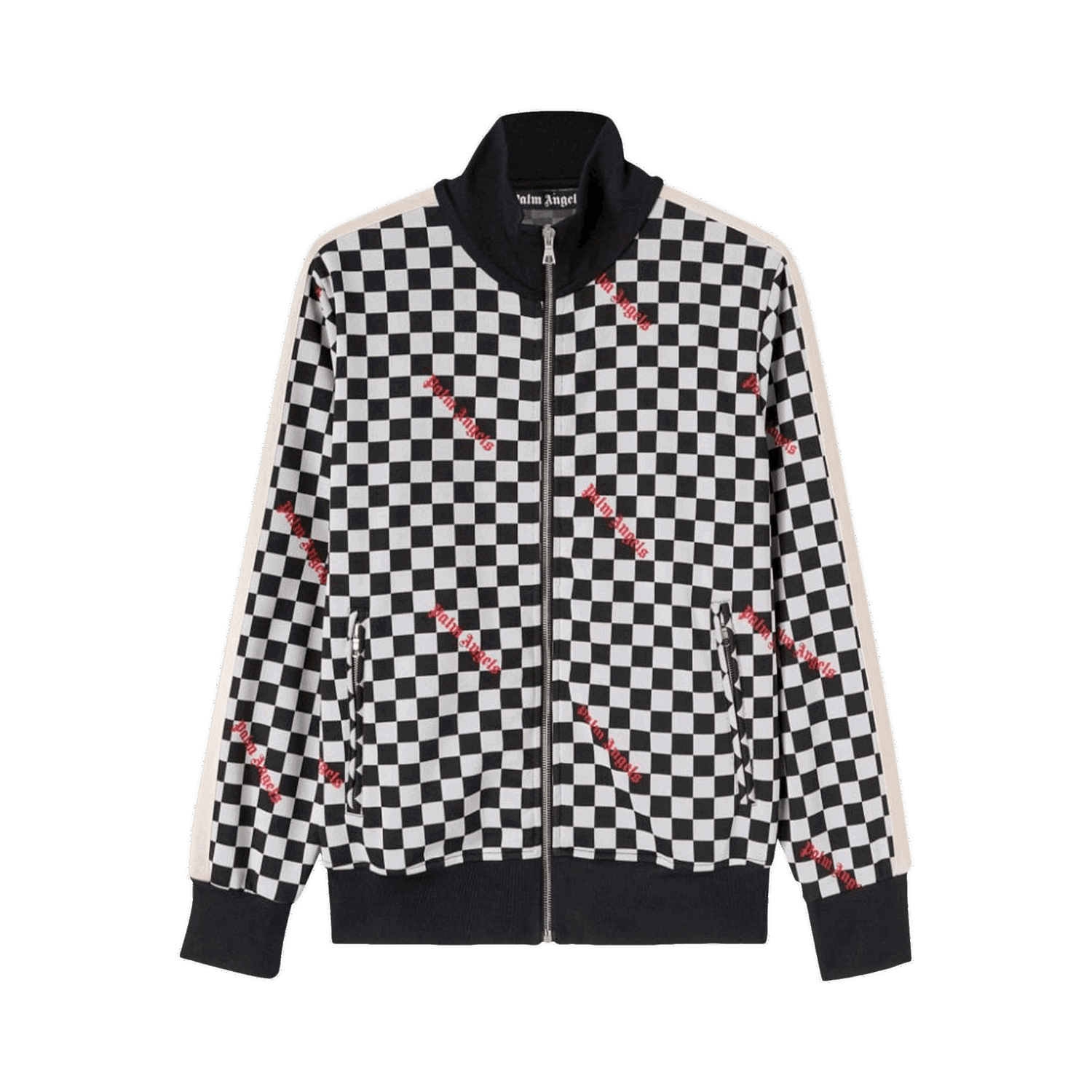 Bunda Palm Angels Jacquard Damier Classic Track Jacket Čierna | PMBD001F22FAB0041025, 0
