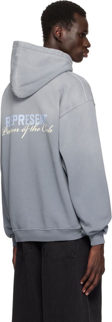 Mikina Represent Clo Represent 'Patron Of The Club' Hoodie Šedá | MLM4270, 2