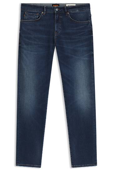 Džínsy BOSS Maine Regular-Fit Soft-Motion Denim Jeans Modrá | 50549508, 0