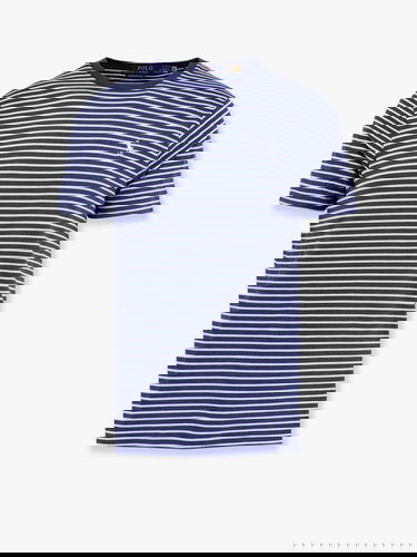 Tričko Polo by Ralph Lauren Striped Crew Neck T-Shirt by Polo Ralph Lauren Modrá | 710961128003, 0