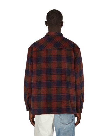 Košeľa PACCBET Sherpa Lined Woven Shirt Vínová | PACC9J002 1, 4