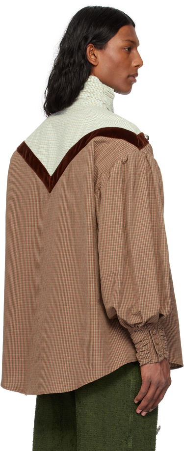 Košeľa Chopova Lowena Chopova Lowena Atwixt Gingham Buckle Shirt Hnedá | 2283, 2