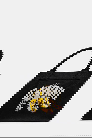 Tote bag GANNI GANNI Shopper XXL Pocket Banana Print Tote Bag Čierna | A6896, 0