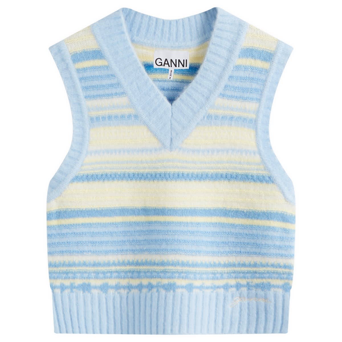Vesta GANNI Stripe Vest Modrá | K2258-271, 0
