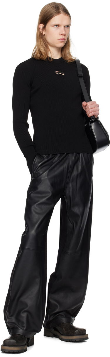 Sveter Diesel Diesel K-Zachary-Round Ribbed Fitted Sweater Čierna | A16877-0DLAX-9XXA, 3