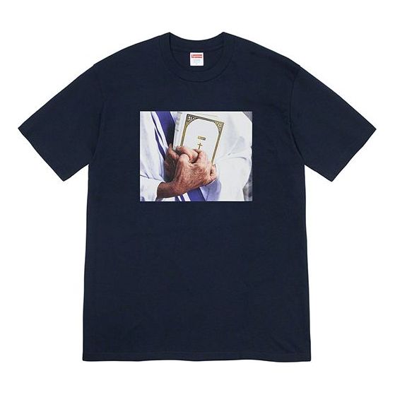 Tričko Supreme Supreme Printing Short Sleeve T-Shirt Navy | SUP-FW19-735